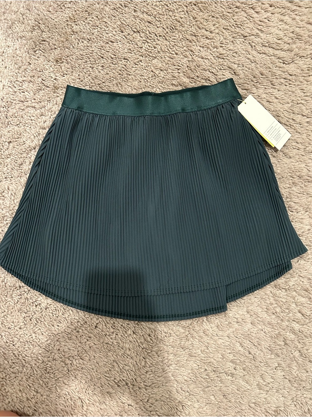 Pleated Dark Green Girls Skirt - all in motion